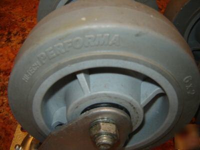 (4) colson 4 series 6X2 stainless casters swivel/rigid