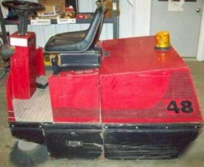 Factory cat model 48 industrial floor rider sweeper