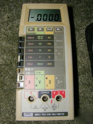 Fluke 8060A digital handheld trms mltmtr extras & nice
