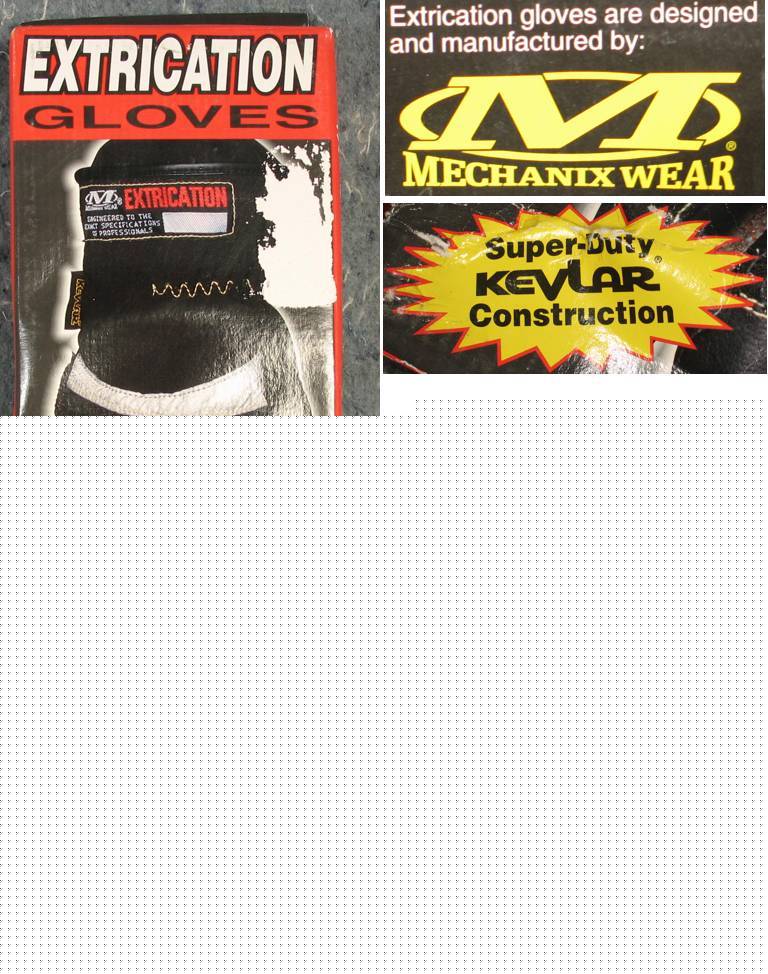 Mechanix wear extrication gloves s fire/ems/rescue nip