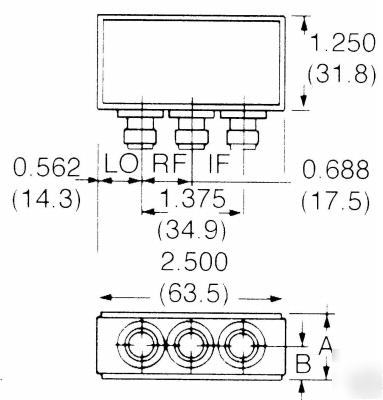 Mixer m/a-com md-525-4 sma rf 5-4000 mhz, if 5-1900 mhz