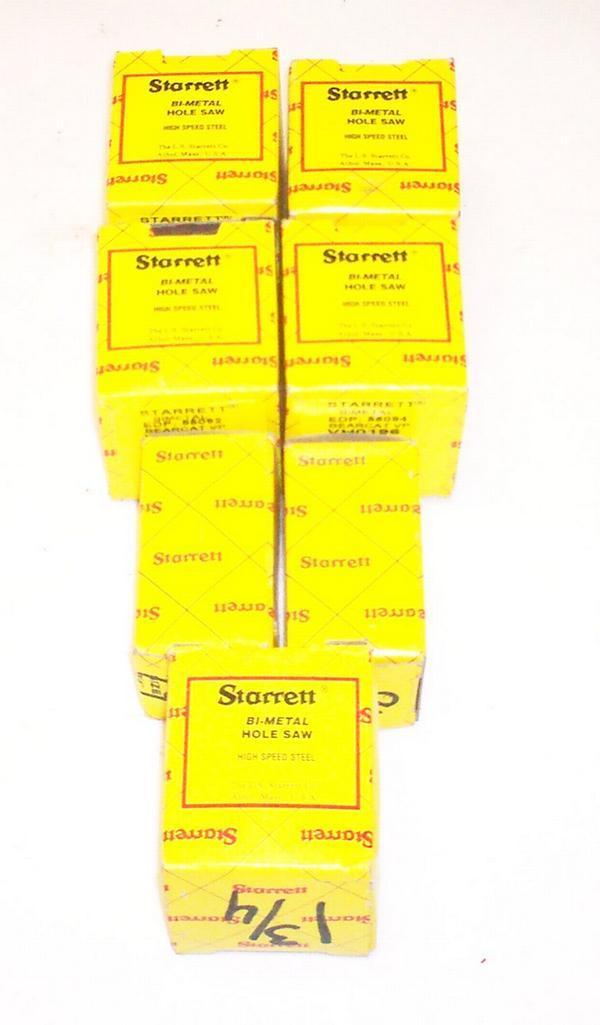 New lot 7 starrett bi-metal hole saw blades hs cutters