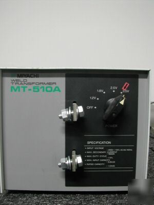 Unitek miyachi weld transformer model it-510A