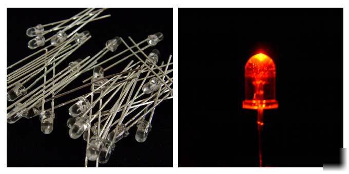 10 sets 5MM orange 12V ready 5000MCD led leds