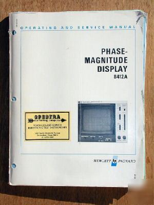 Hp 8412A service manual *xtras*