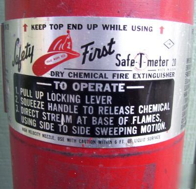 Fire extinguisher safe t meter dry chemical 