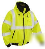 Hi-viz class iii lime green jacket - xlg