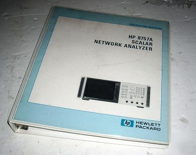 Hp 8757A operation manual w/ programming & performance