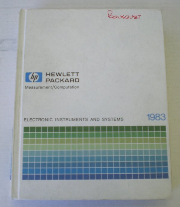 Hp hewlett packard Â©1983 electronic instruments catalog