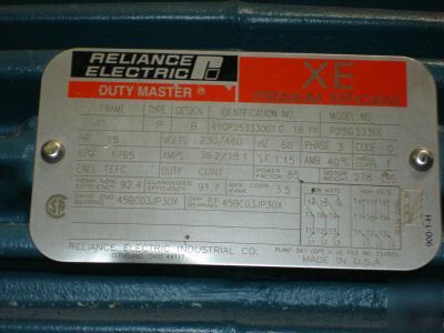 Ingersoll dresser 216 gpm pump & 15 hp reliance motor