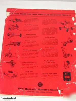 New 1953 holland service parts catalog VP4-d engine