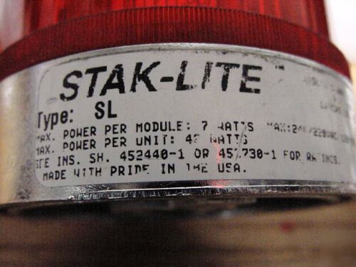 New two joslyn clark controls stak-lite type: sl (red) 