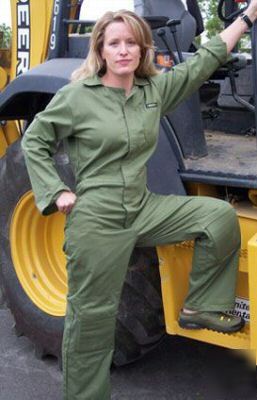 Rosies coveralls womens full length large 14-16 olive