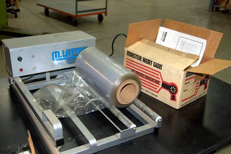 Shrink wrap system m. latter bar sealer and heat gun
