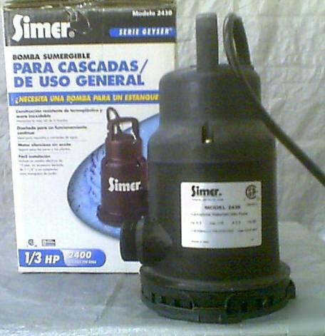 Simer 1/3 hp waterfall utility pump tadd