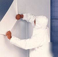 Water based bright white strippable paint booth coating