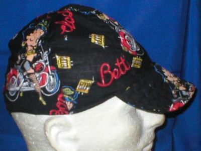 Welding biker hat hats cap caps biker betty boop