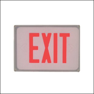 Wet location led emergency exit sign , E3WR
