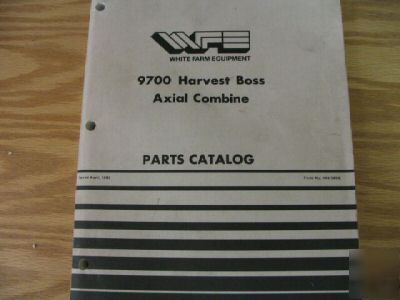 White 9700 harvest boss axial combine parts catalog