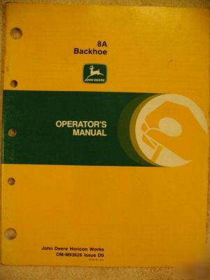 John deere 8A backhoe 850 870 950 970 1050 1070 575 675