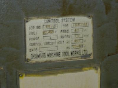 Okamoto igm-ie internal grinder, running and ready 