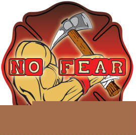 Firefighter no fear maltese cross decal