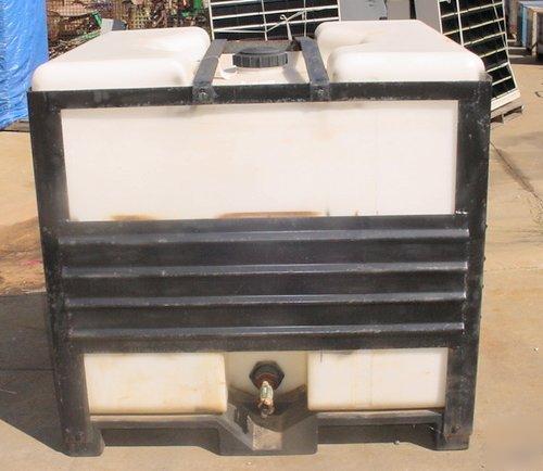 Liquid water chemical plastic storage tank 375 gallon
