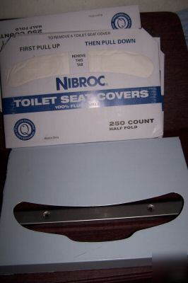 Bradley toilet stainless steel dispenser w/1000 covers