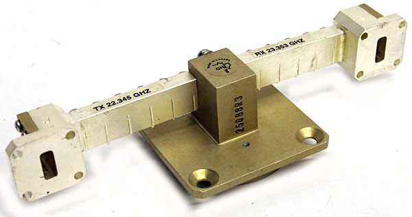 Diplexer microwave waveguide tx 22.345GHZ rx 23.353 ghz