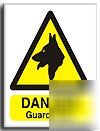 Guard dogs sign-adh.vinyl-200X250MM(wa-074-ae)