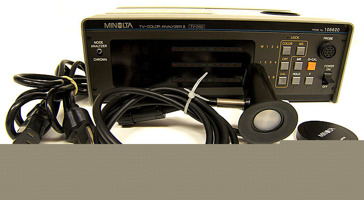 Minolta tv-color/luminace analyzer tv-2150 with probe