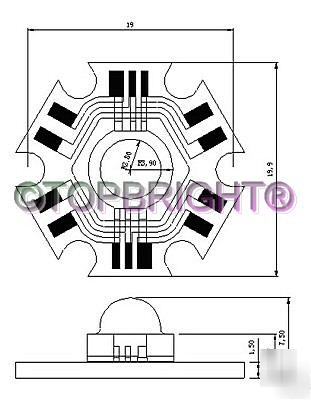 10PC 3W manaul control 6 pin rgb full color led 70 lm