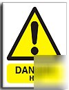 Danger hot sign-adh.vinyl-200X250MM(wa-040-ae)
