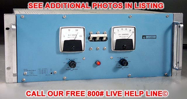 Lambda 0-120V@ 0-25A metered regulated dc power supply