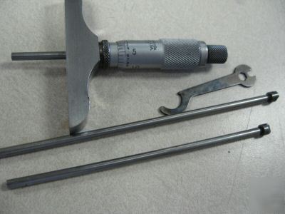 Micrometer depth gages starrett series 445 .01 cent bid