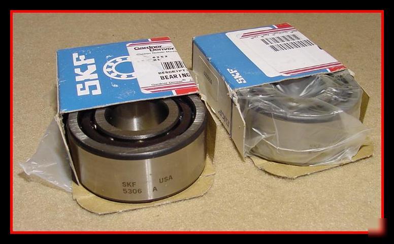 Pair two skf double row ball bearings 5306A 5306 a