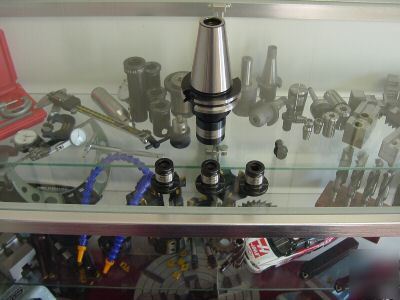 Cat 40 quick change rigid tap chuck +3 tapping adapters