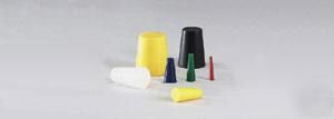 25 pce .687X.473X1 silicone powder coating tapered plug