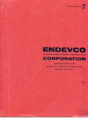 Endevco SR1000-ep SR1000EP instructions