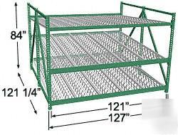 Heavy duty gravity skatewheel flow rack 3 shelves $4600
