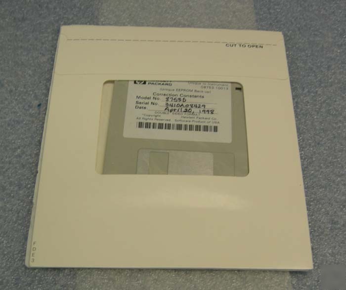 Hp software correction constants for 8753D