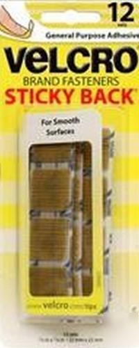 Lot of 12 velcro brand sticky back 7/8 in squares