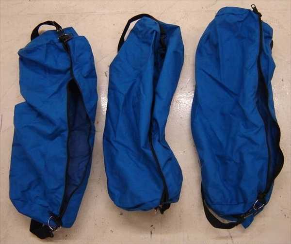 Lot of 3 - pmi pickoff strap/webbing/carabiner kits 