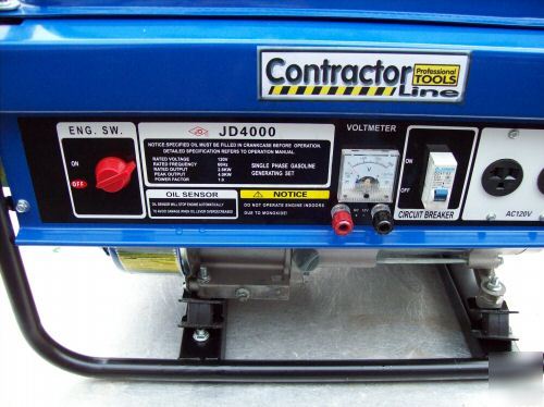New 1 4000W peak generator contractors line 6.5HP