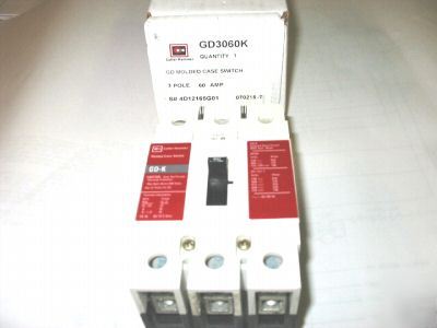New GD3060K cutler hammer molded case 3P 60A 65K @ 240V 
