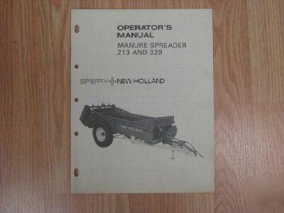 New holland 213 329 manure spreader operators manual