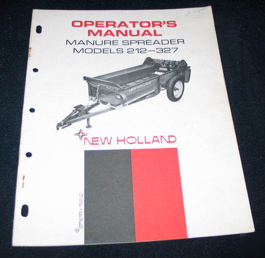 New holland manure spreader models 212 327