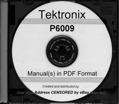 Tek tektronix P6009 instruction manual