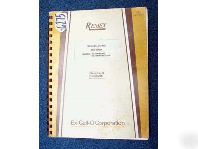 Ex-cell-o technical manual for remex tape reader