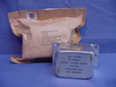 Genistron GF2045-4 rf filter line/load 10A 125VAC 400HZ